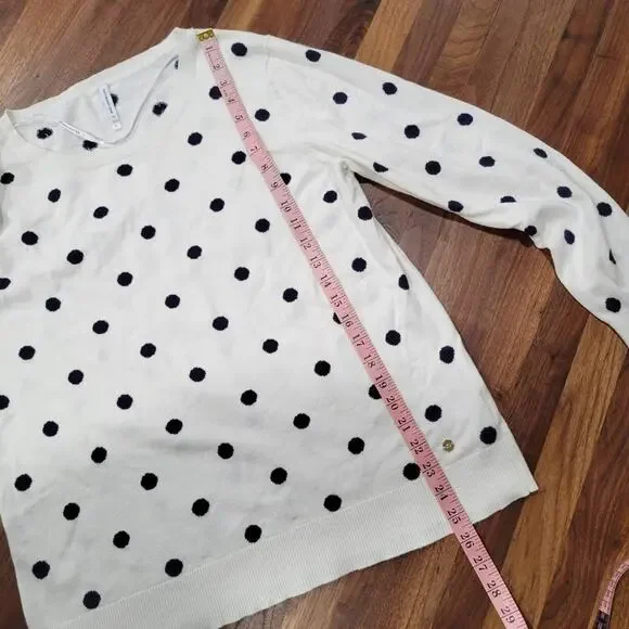 Southern Tide Rebecca Dot Crew Neck Cotton Cashmere Blend Sweater Size L… - Picture 4 of 6